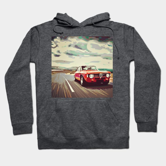 Classic Red Alfa Romeo Hoodie by ConceptYellow